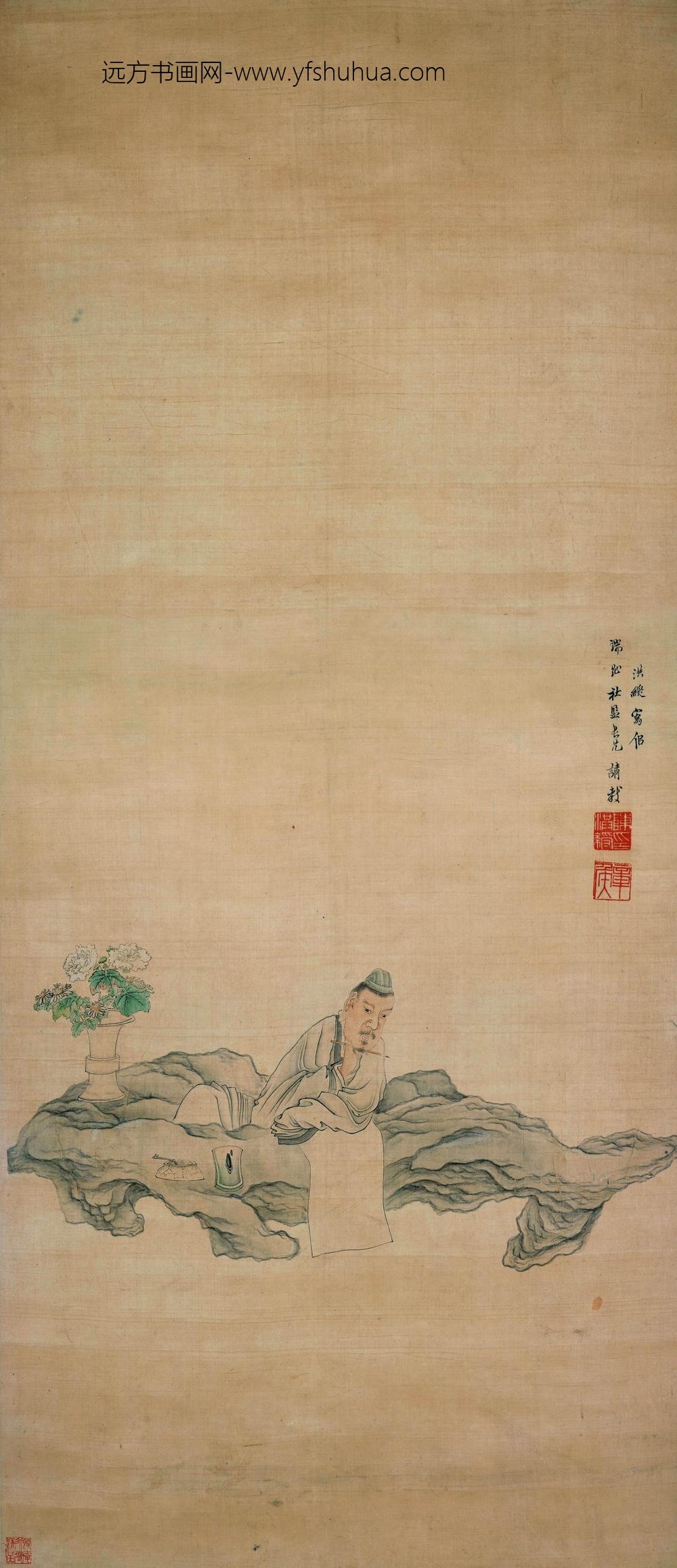 陈洪绶_高士图轴