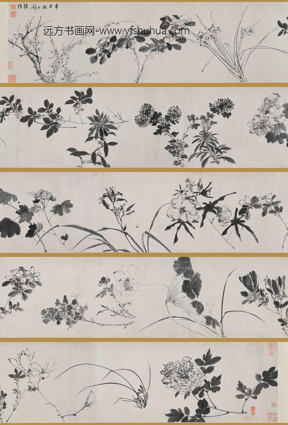 陈淳（道复）_墨花图卷