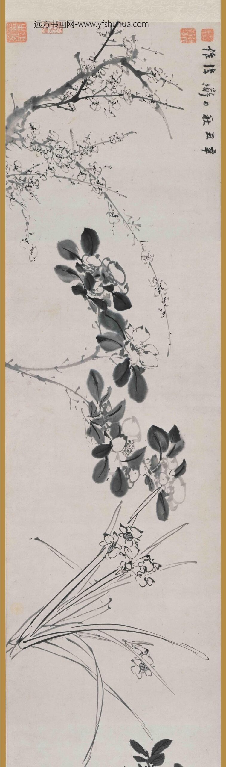 陈淳（道复）_墨花图卷_