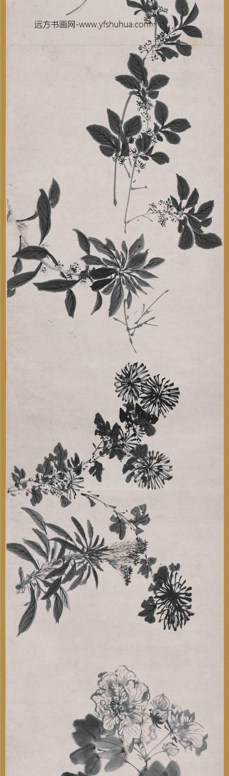 陈淳（道复）_墨花图卷_