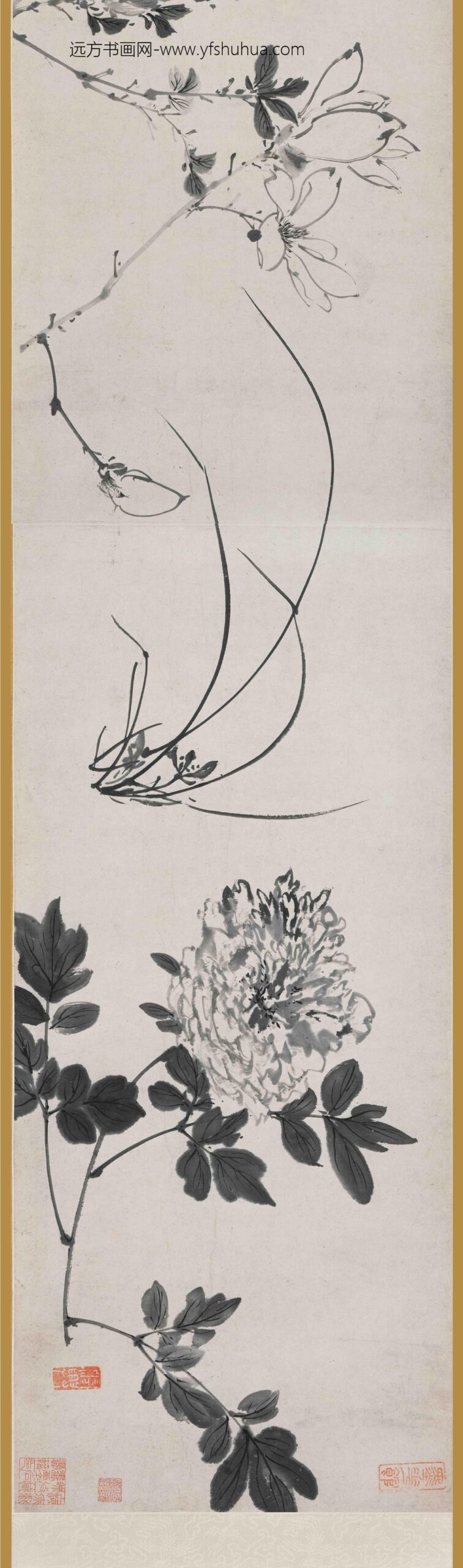 陈淳（道复）_墨花图卷_