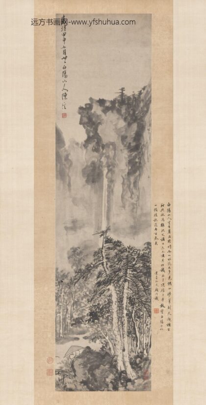 陈淳（道复） 松溪风雨图轴.jpg