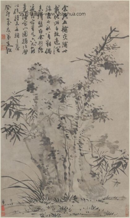 陈淳（道复） 枯木竹石图轴.jpg