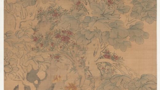 陈淳（道复） 梧桐榴花图轴.jpg