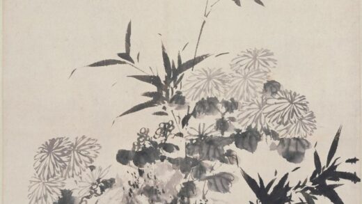 陈淳（道复） 竹石菊花图轴.jpg
