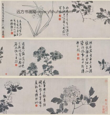 陈淳（道复） 花卉卷.jpg
