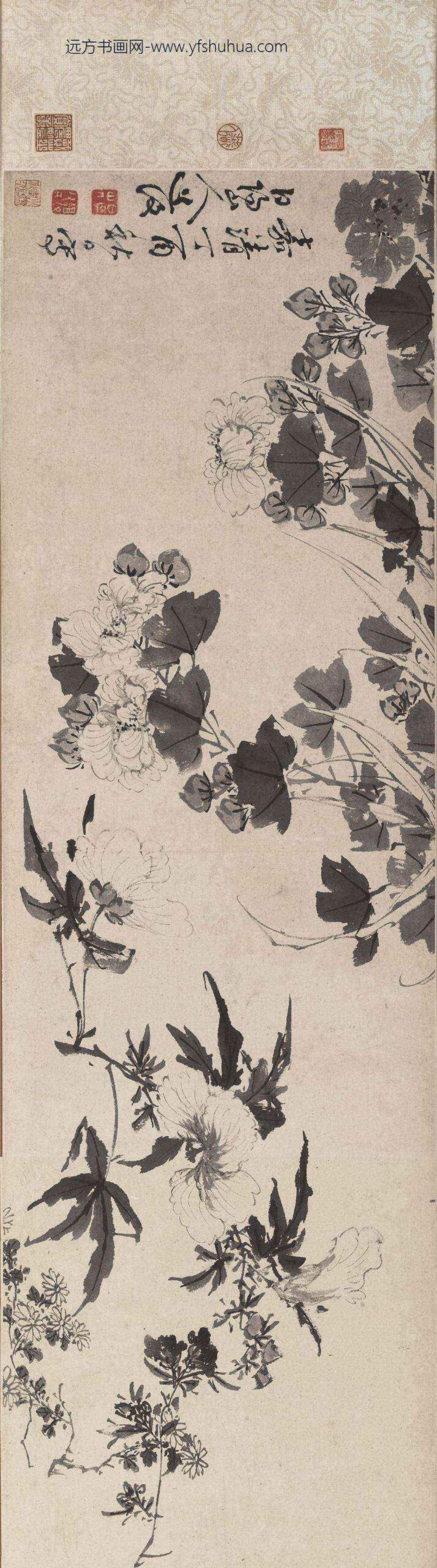 陈淳（道复）_花卉图卷-_