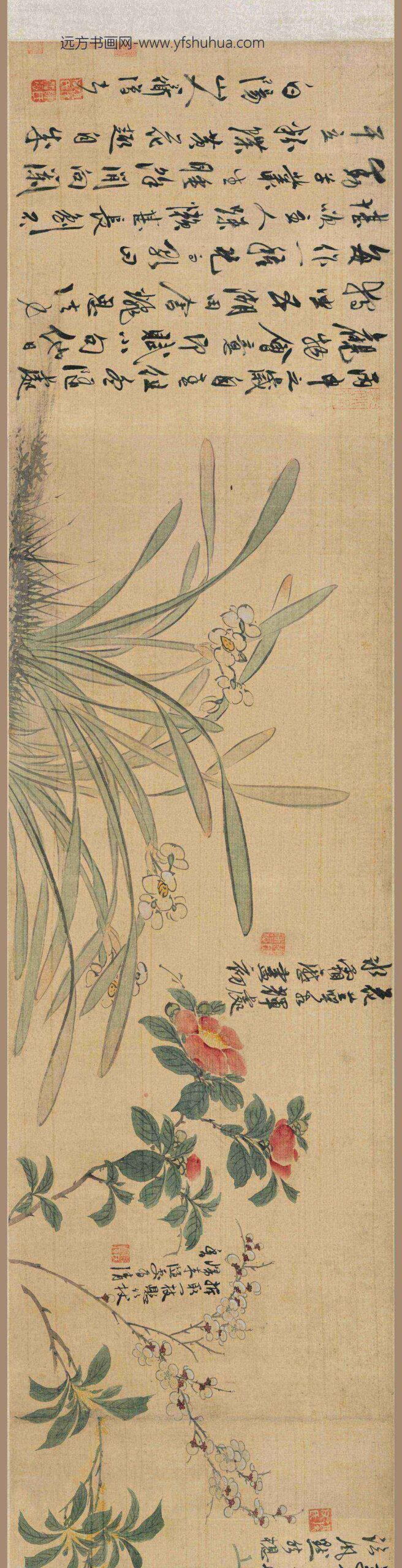 陈淳（道复）_花卉图卷-_