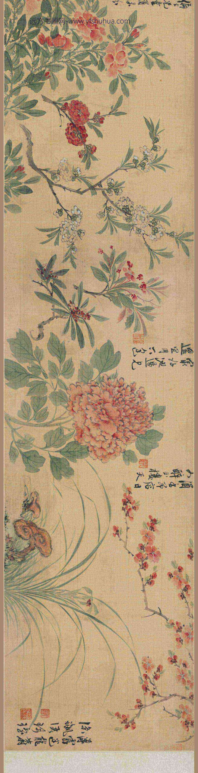 陈淳（道复）_花卉图卷-_