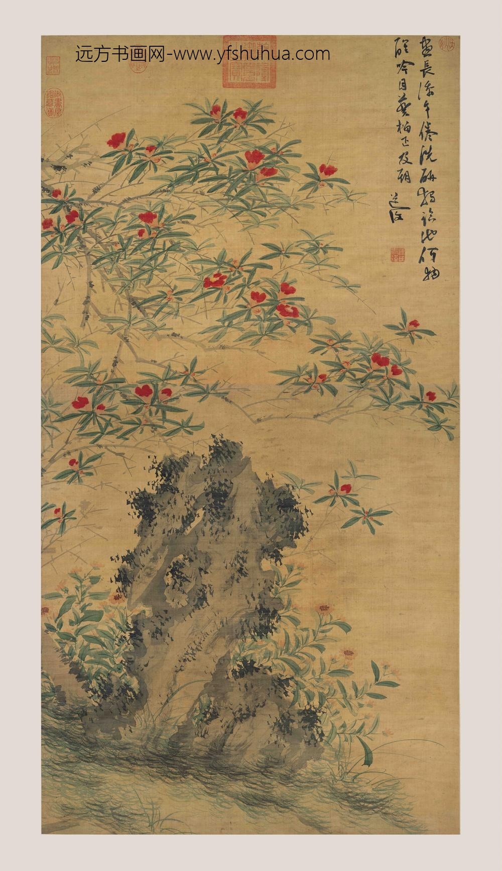 陈淳（道复）_花卉图轴-