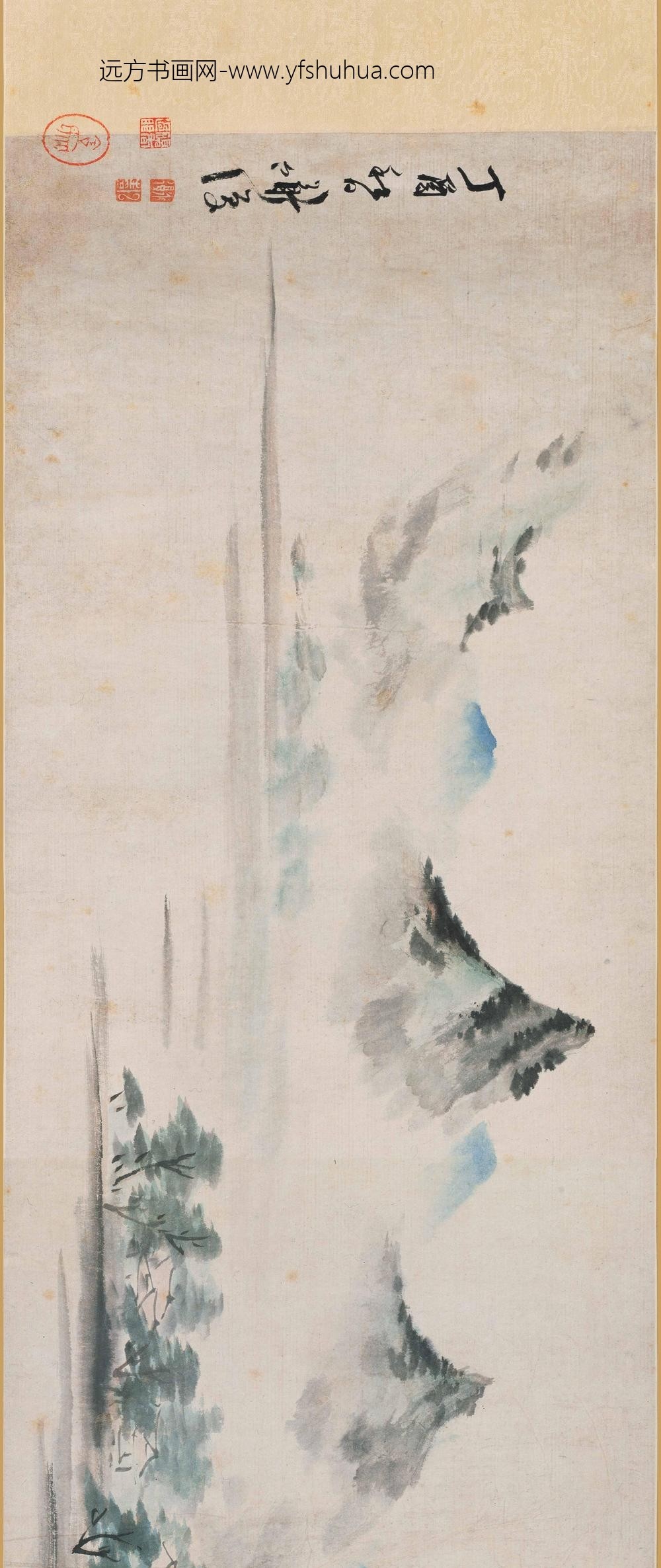 陈淳（道复）_雨景山水图卷_