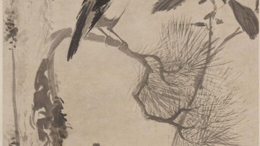 陈率祖 松枇翎毛图轴.jpg