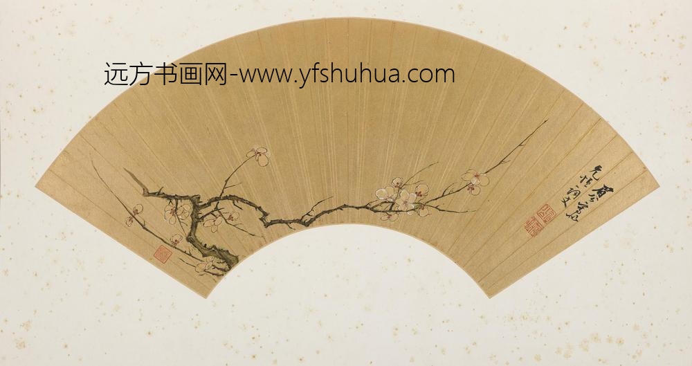 陈继儒_梅花图扇页