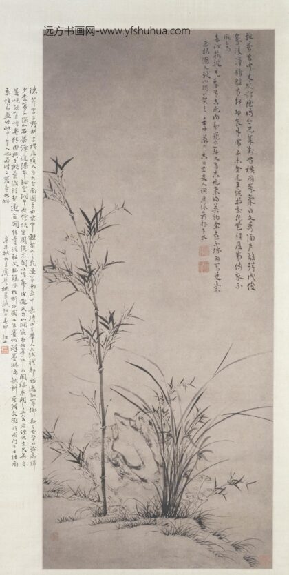 陈芹 兰竹图轴.jpg