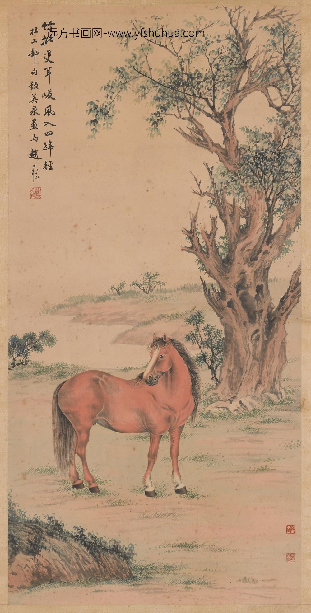 陈英泉_憩马图轴