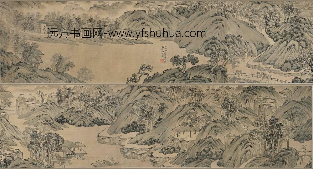 陈鹤_宛溪钓隐图卷