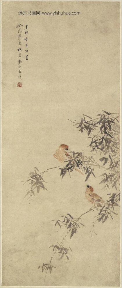 顾见龙 竹雀图轴.jpg