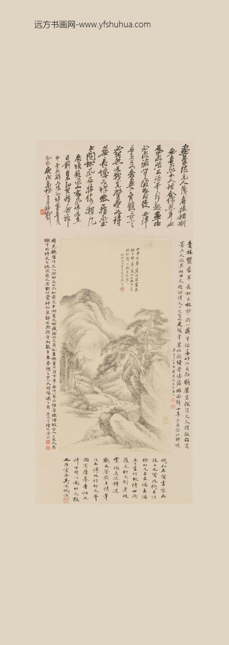 顾鹤逸（顾麟士）_仿徐幼文山水轴