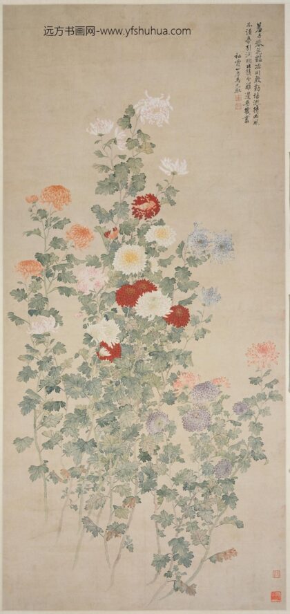 马元驭 十菊图轴.jpg