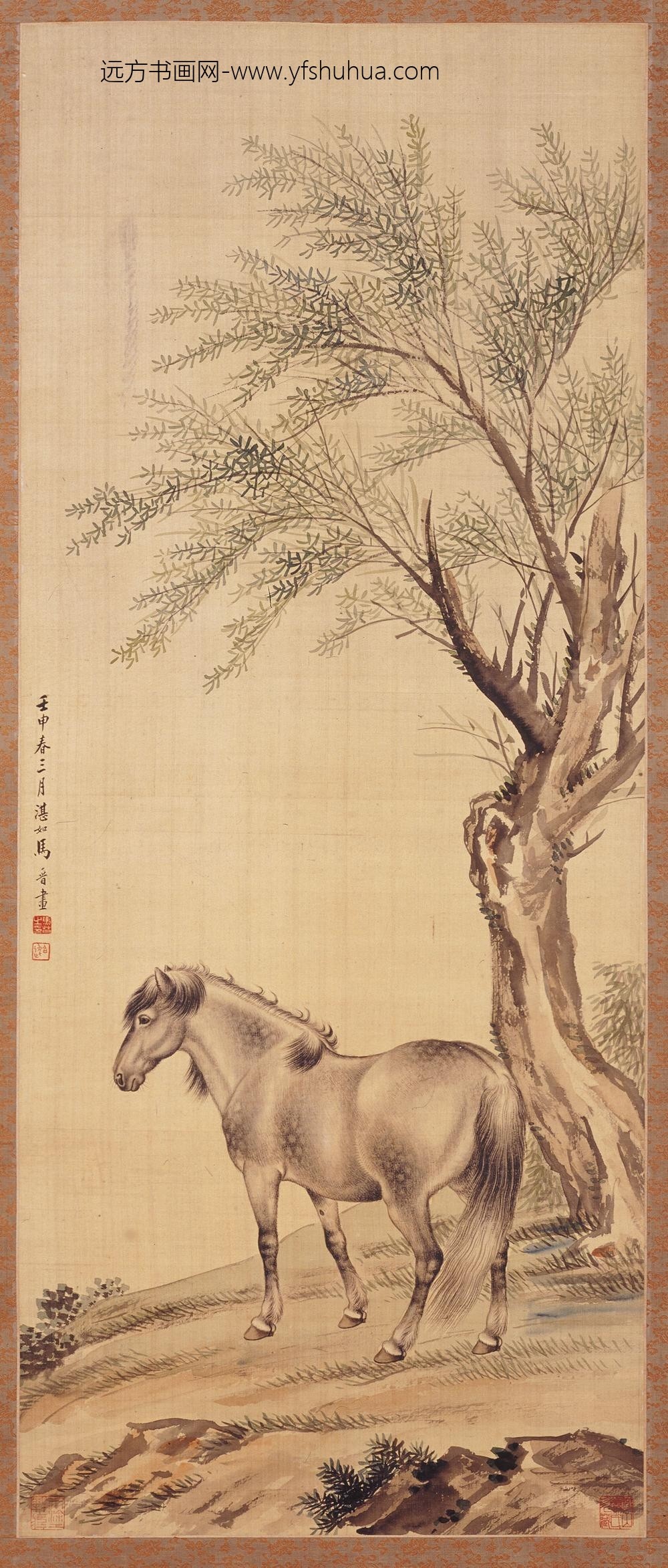 马晋_春郊立马图轴