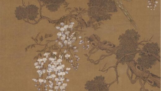 马荃 鹦鹉紫藤图轴.jpg