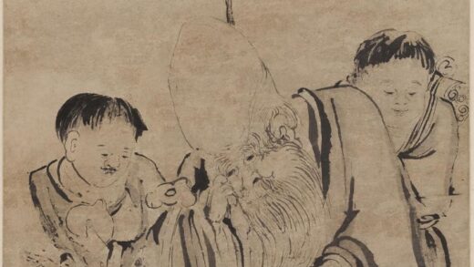 高其佩 指画寿星图轴.jpg