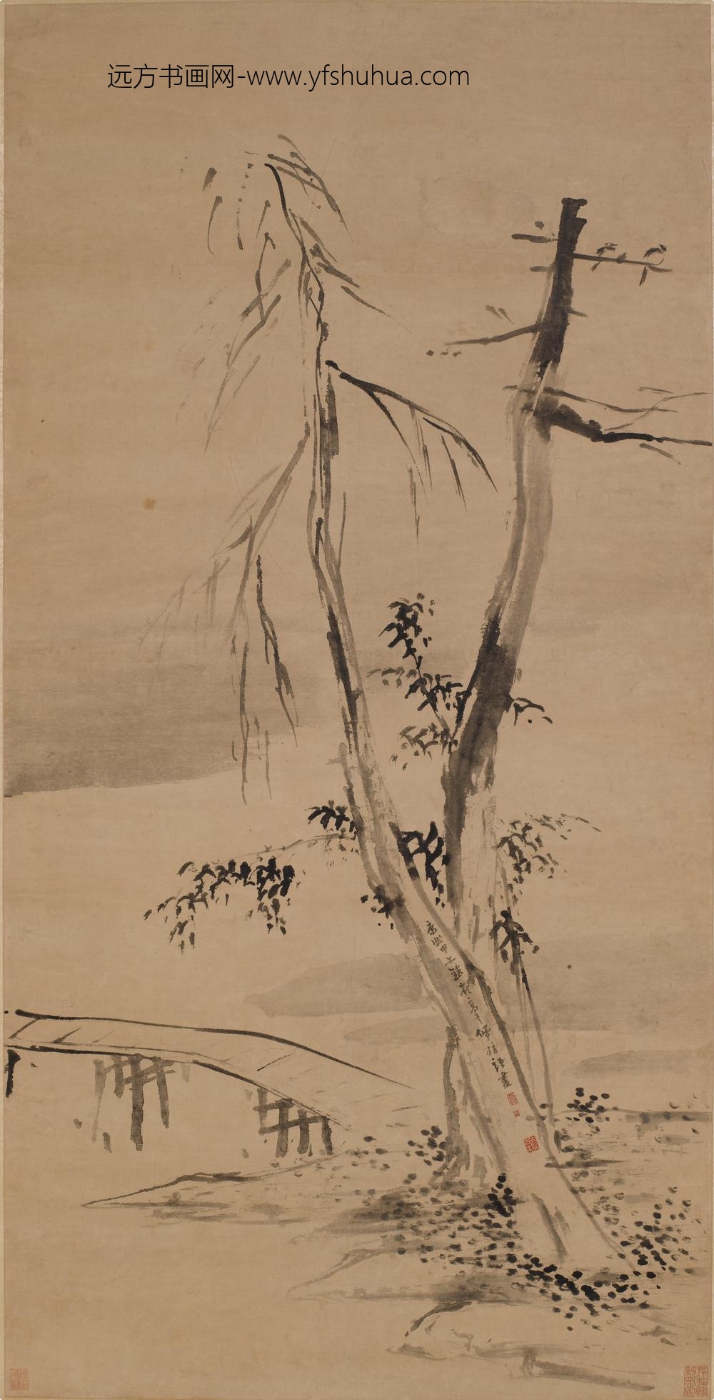 高其佩_指画山水图轴-