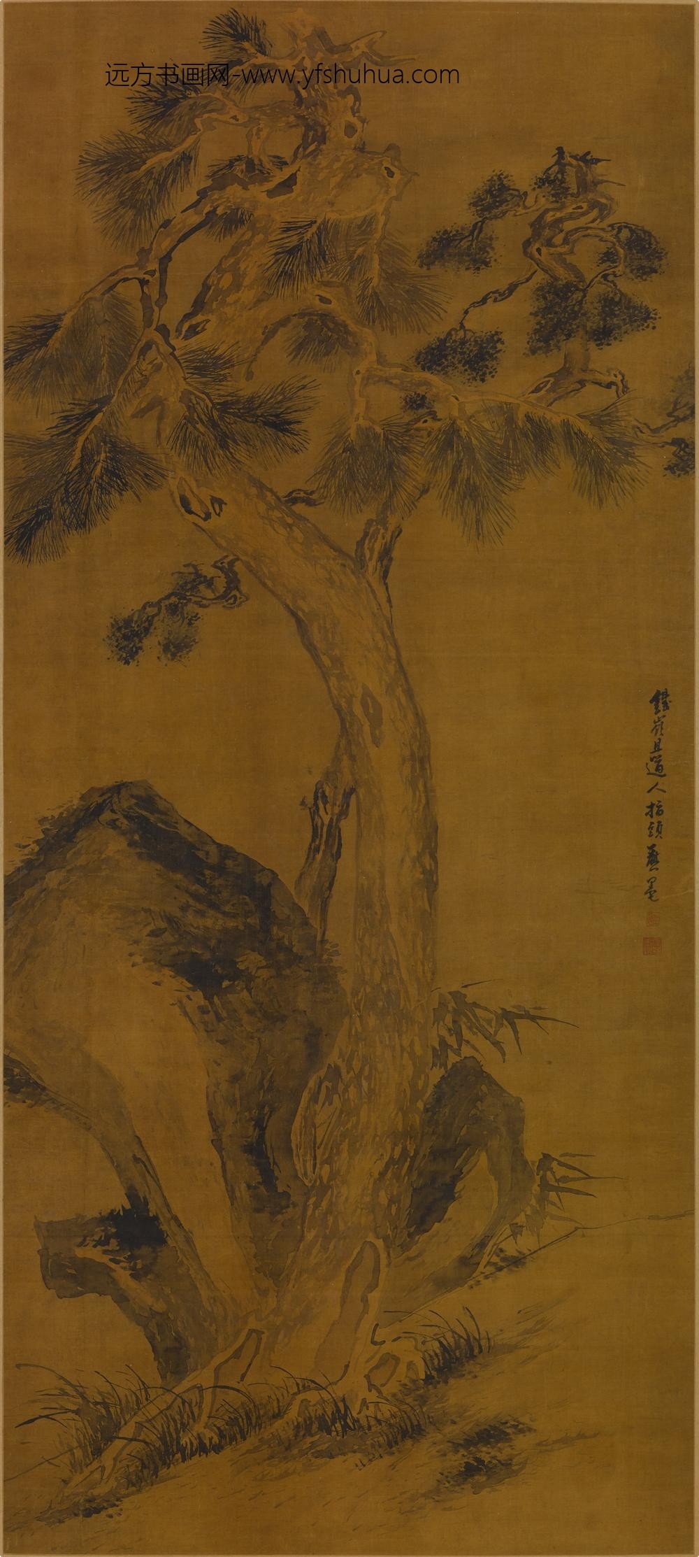 高其佩_松柏长春图轴