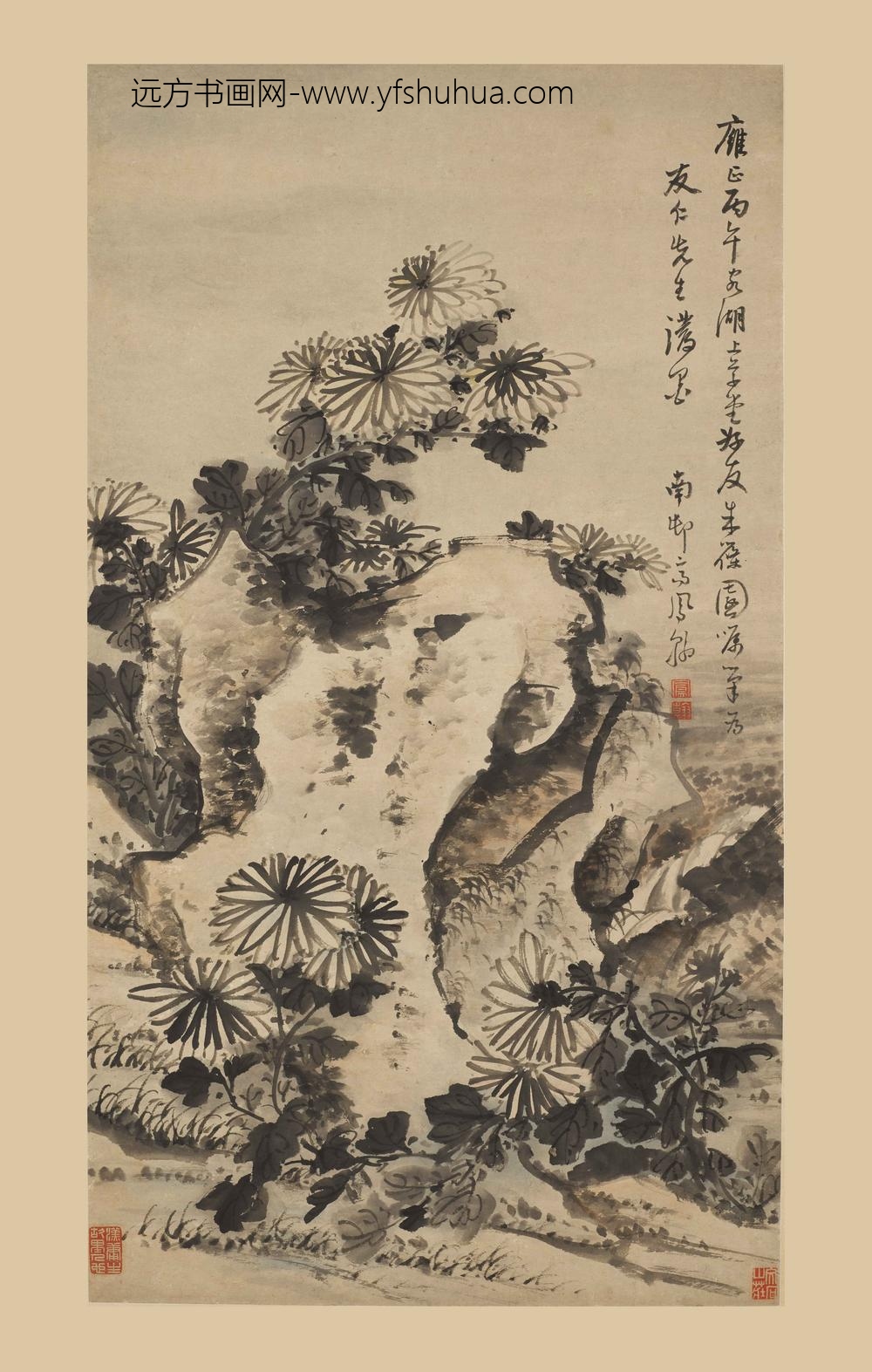 高凤翰_菊石图轴