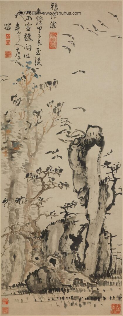 高凤翰 鸦陈图轴.jpg