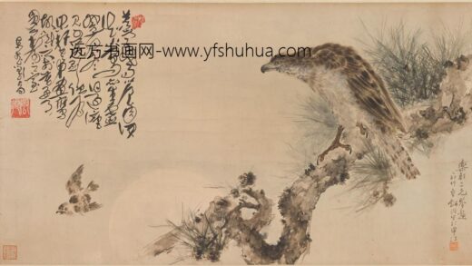 高剑僧 松鹰图轴.jpg