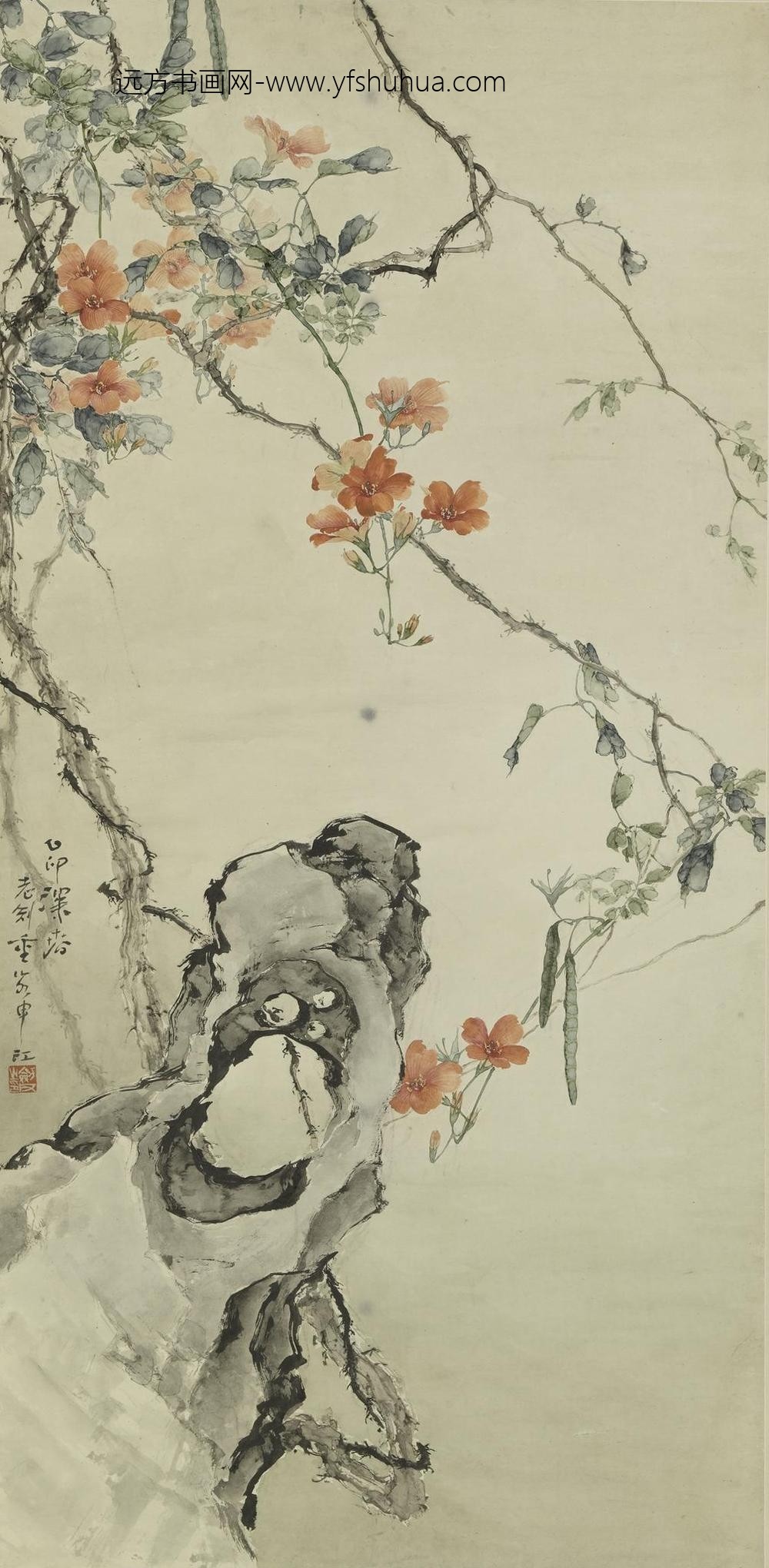 高剑父_凌霄花图轴