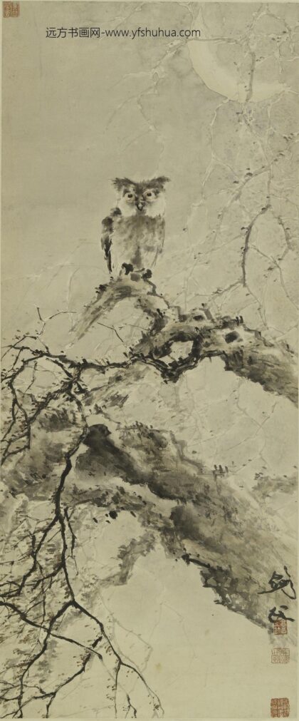 高剑父 猫头鹰图轴.jpg