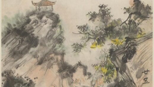 高剑父 青山秀亭图轴.jpg