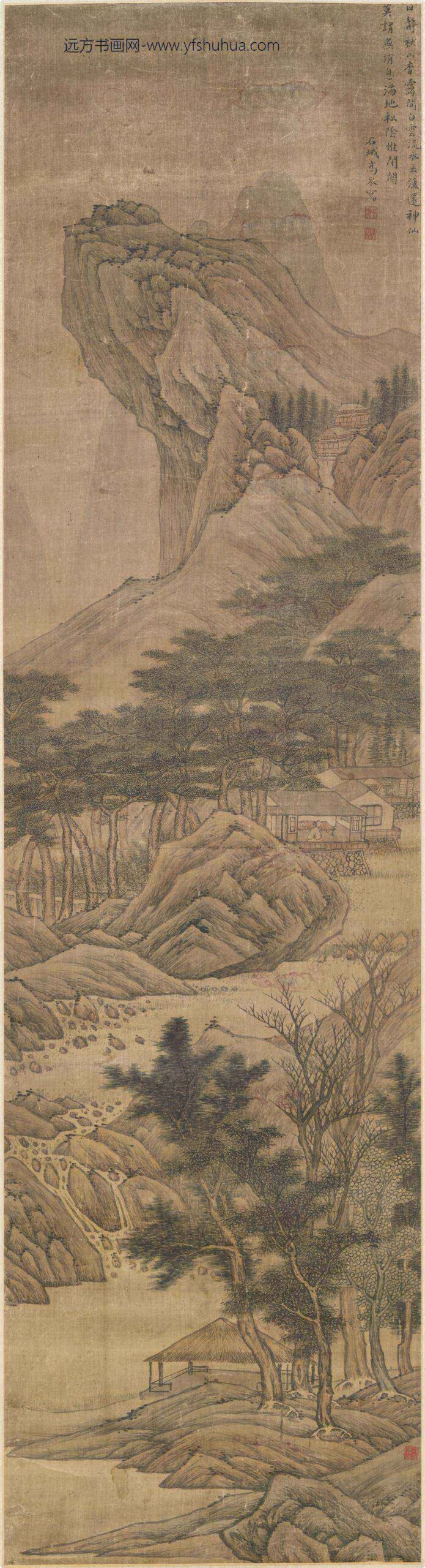 高岑_山水图轴-