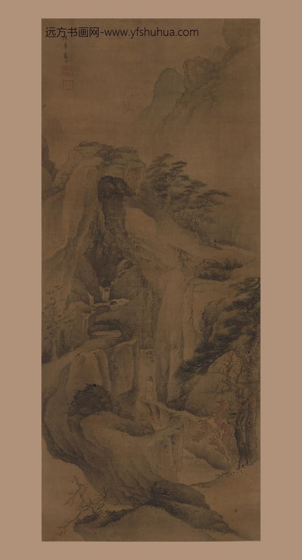 高岑_山水图轴-