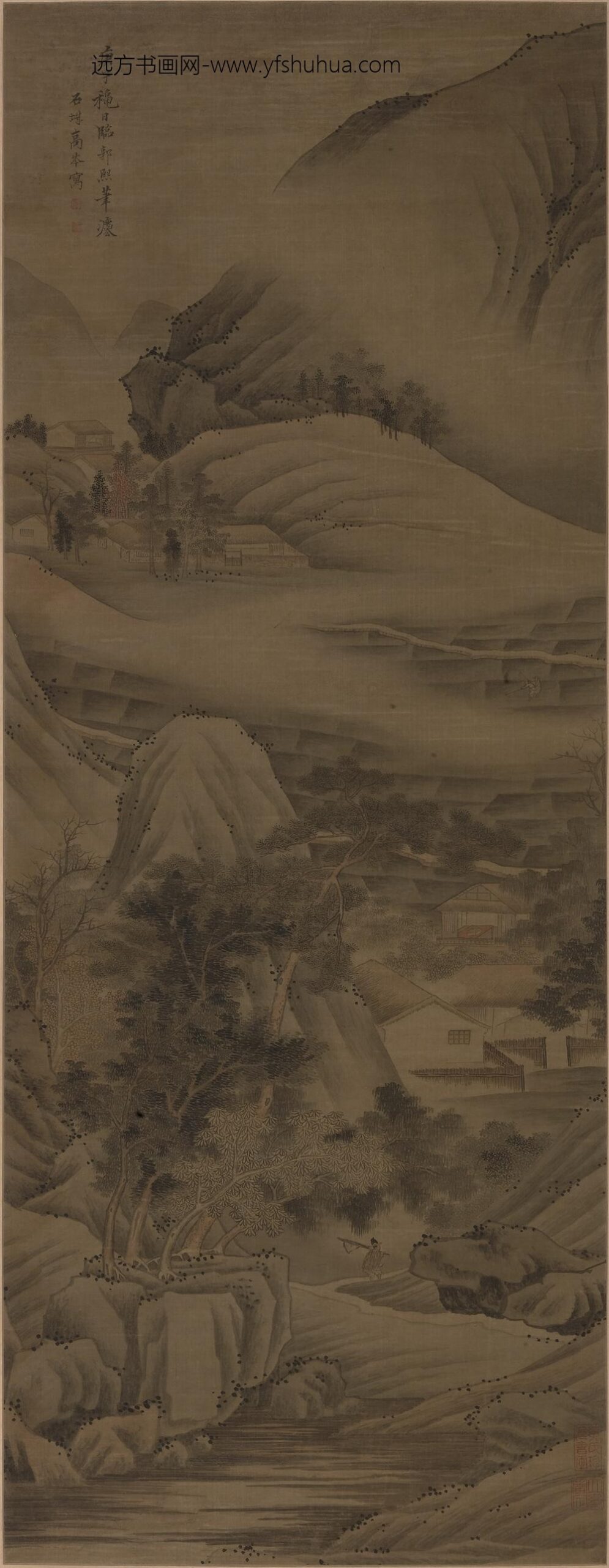 高岑_山水图轴-