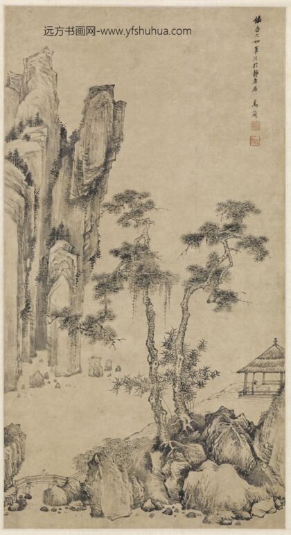 高简 仿唐寅山水轴.jpg