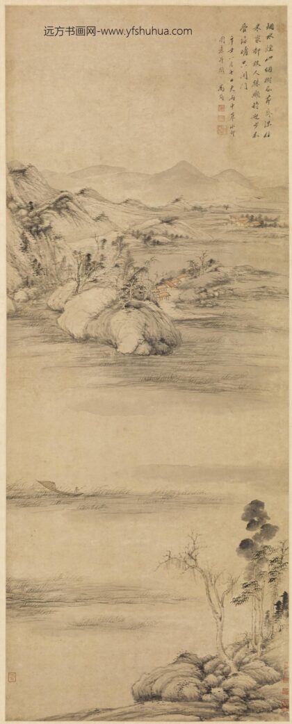 高简 水村图轴.jpg