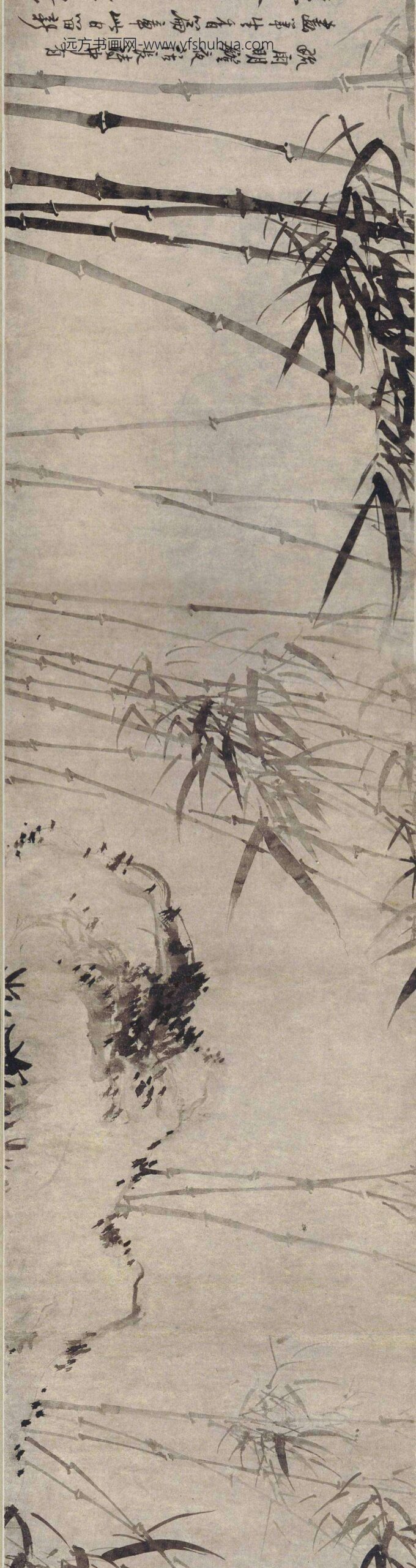 高翔_碧山翠竹图卷_