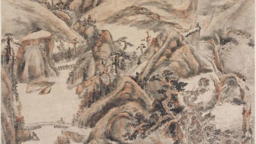 髡残石谿 层峦晚霁图轴.jpg