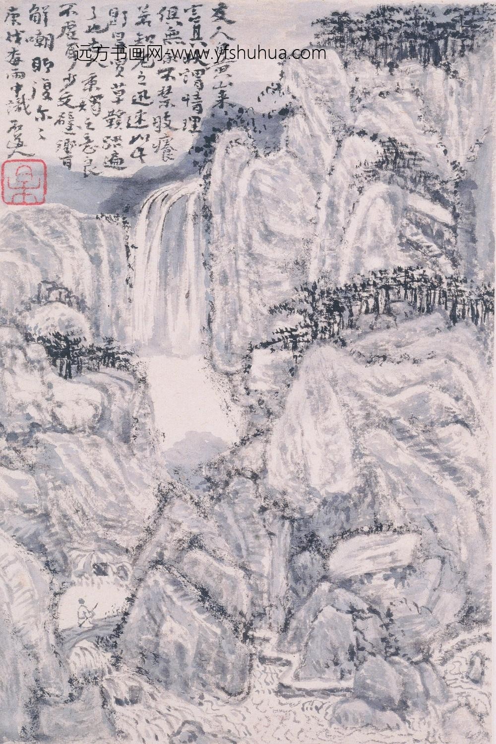 髡残(石谿)_山水册_