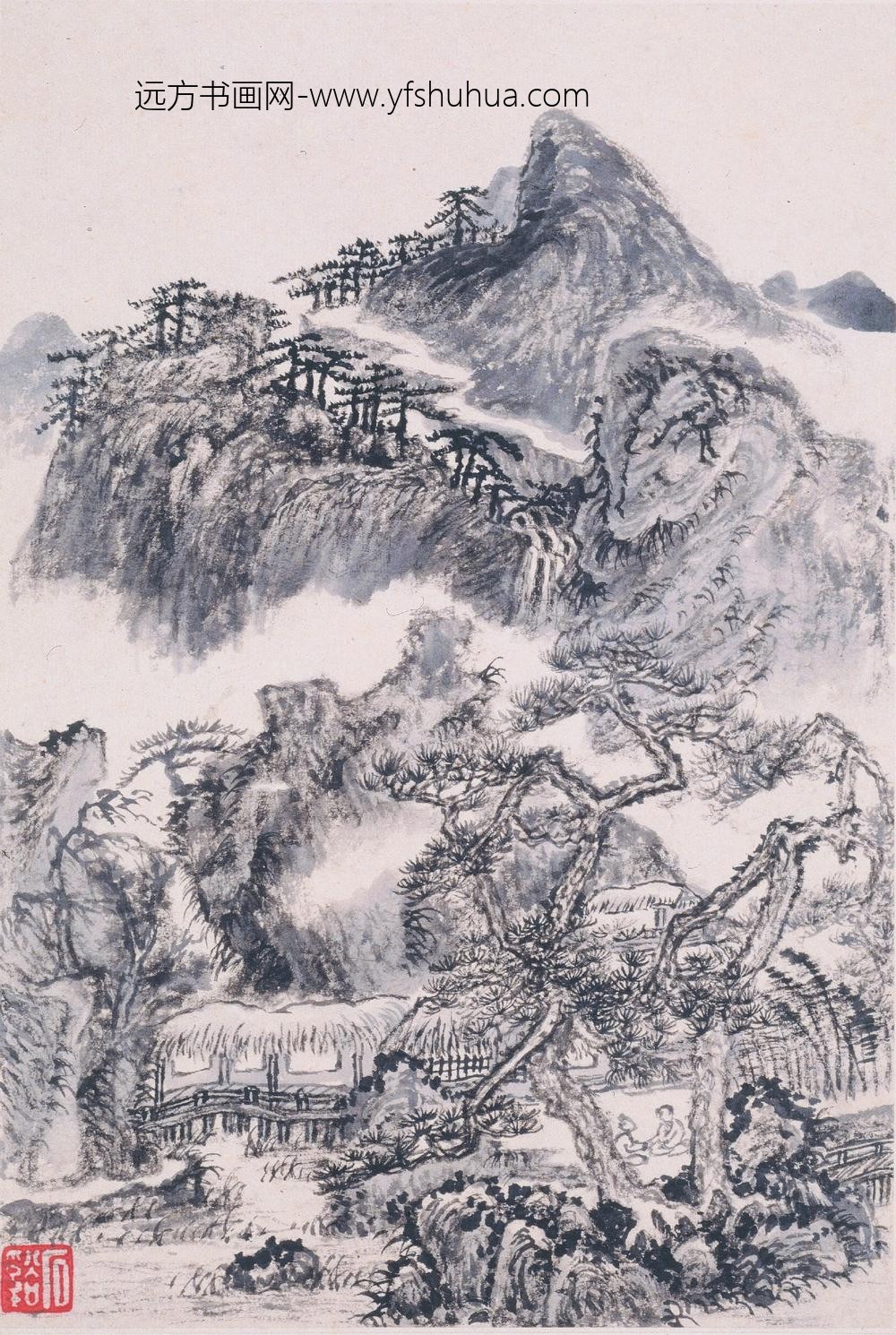 髡残(石谿)_山水册_