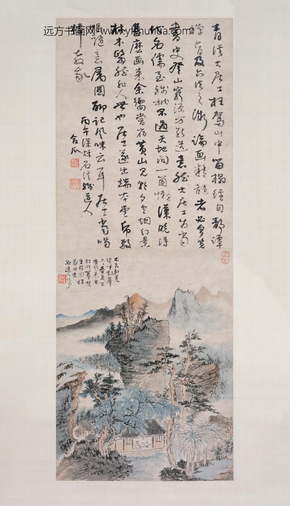 髡残(石谿)_山水图轴