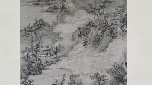 髡残石谿 春嶂凌霄图轴.jpg