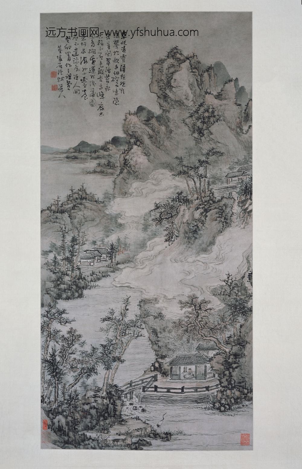 髡残(石谿)_春嶂凌霄图轴