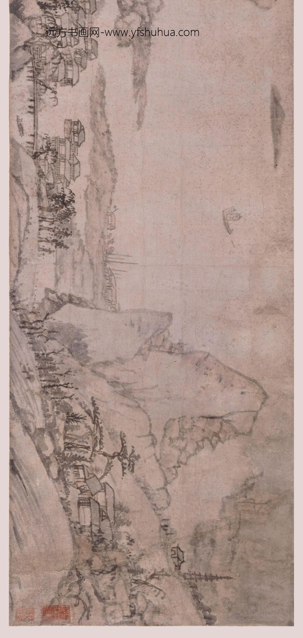 髡残(石谿)_清江一曲图卷_