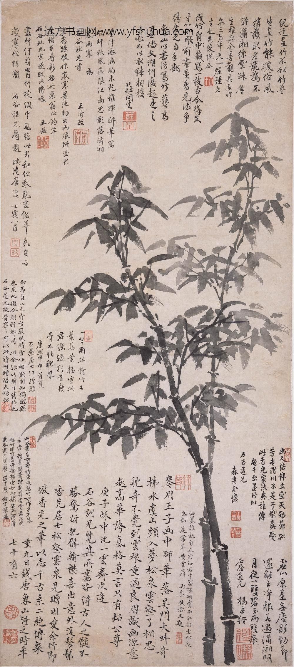 鲁得之_墨竹图轴