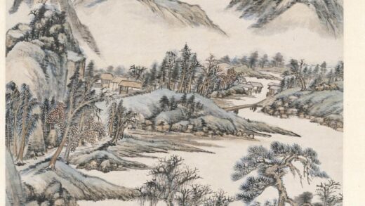 黄均 南山积翠图轴.jpg