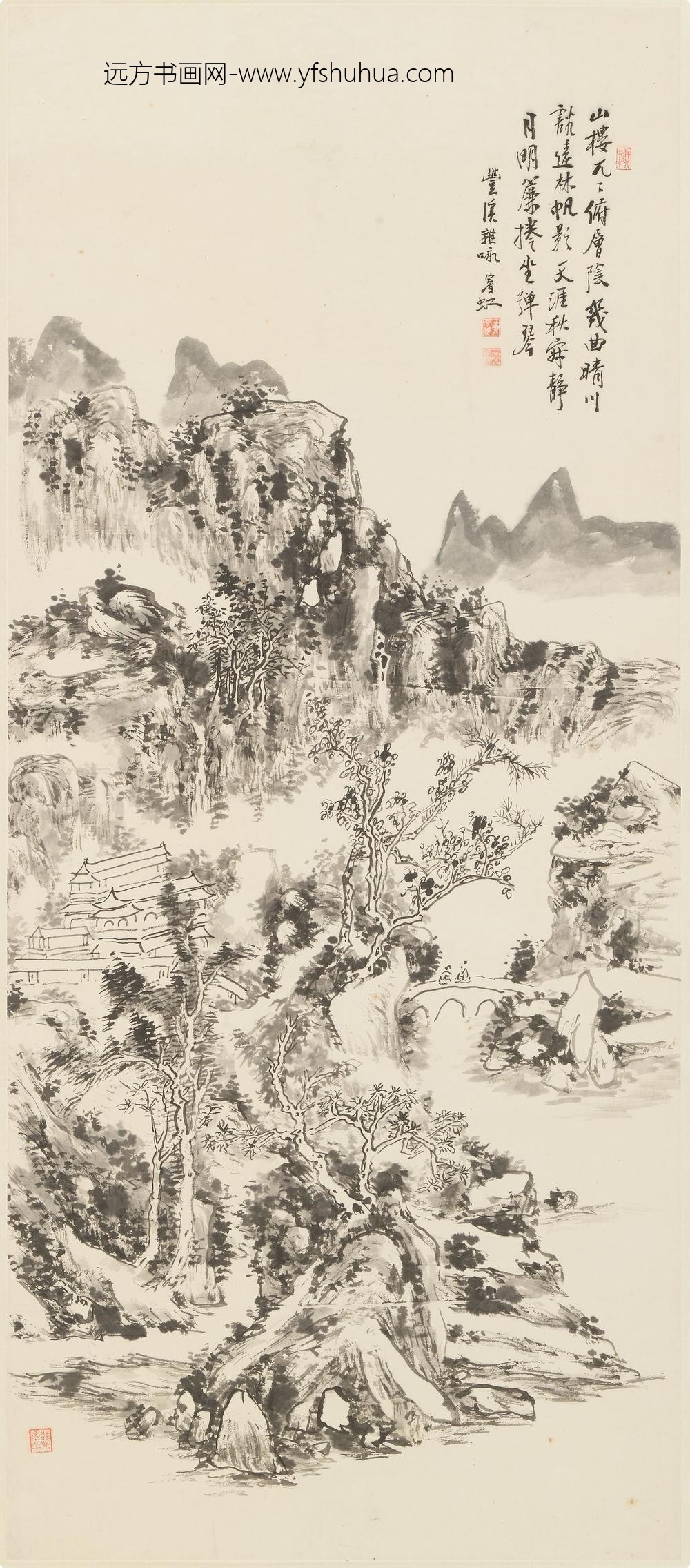 黄宾虹_丰溪纪游图轴